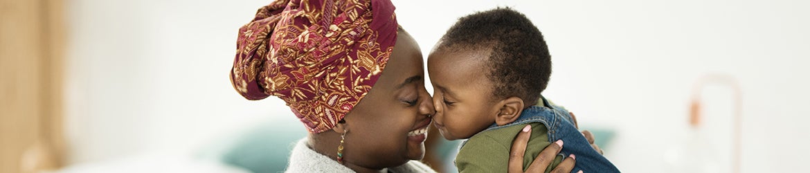 Maternal Health banner - mother and baby