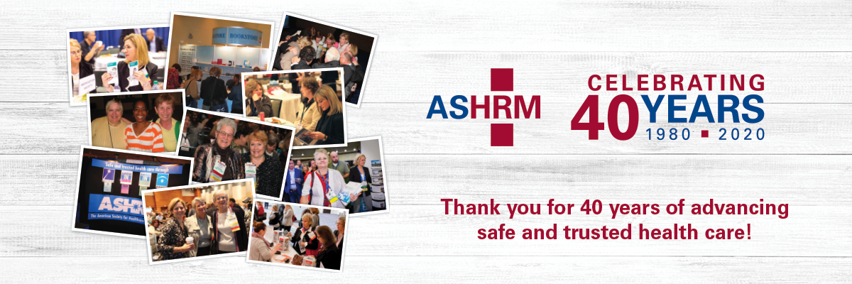 ASHRM 40 year Banner