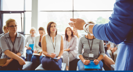 looking at an audience