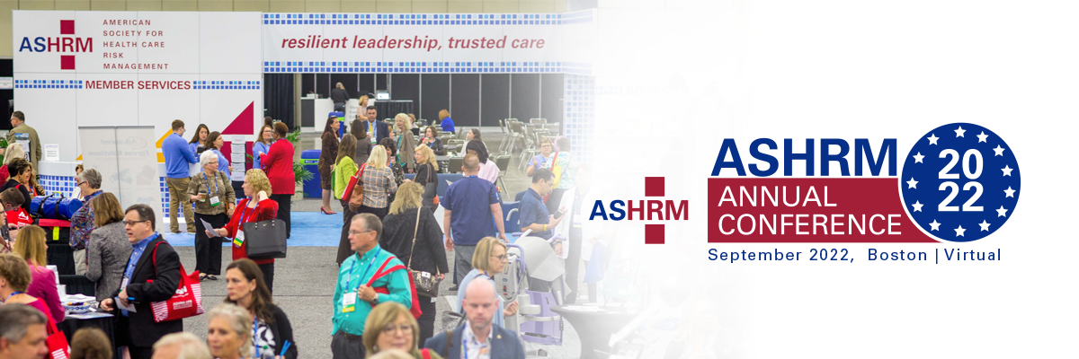 ASHRM 2022 Banner exhibit hall floor