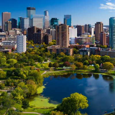 aerial view of minnapolis