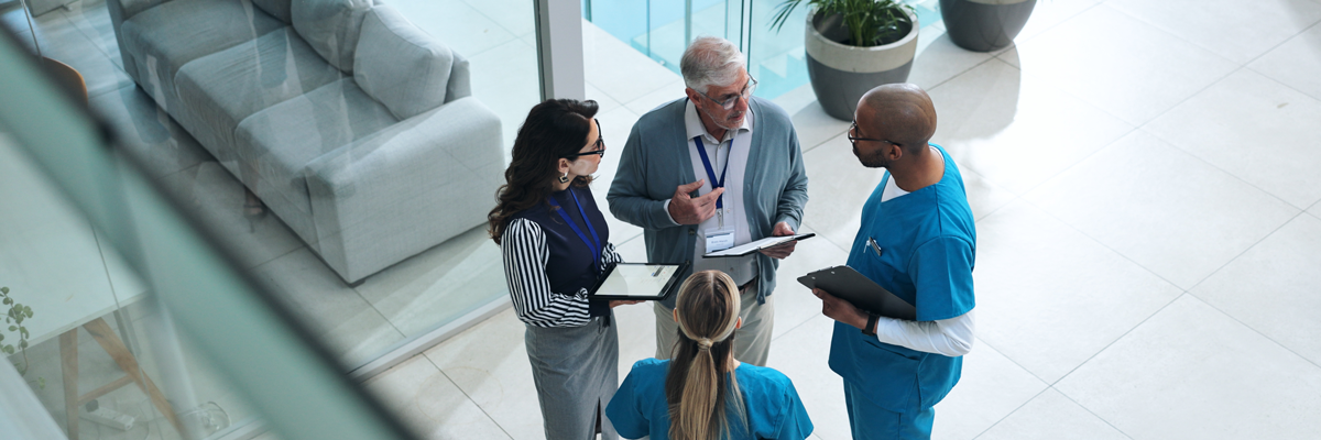 Hospital team huddle