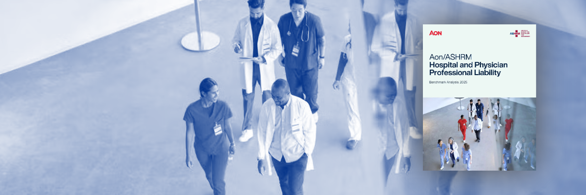 Aon/ASHRM Benchmark Report Cover 2025